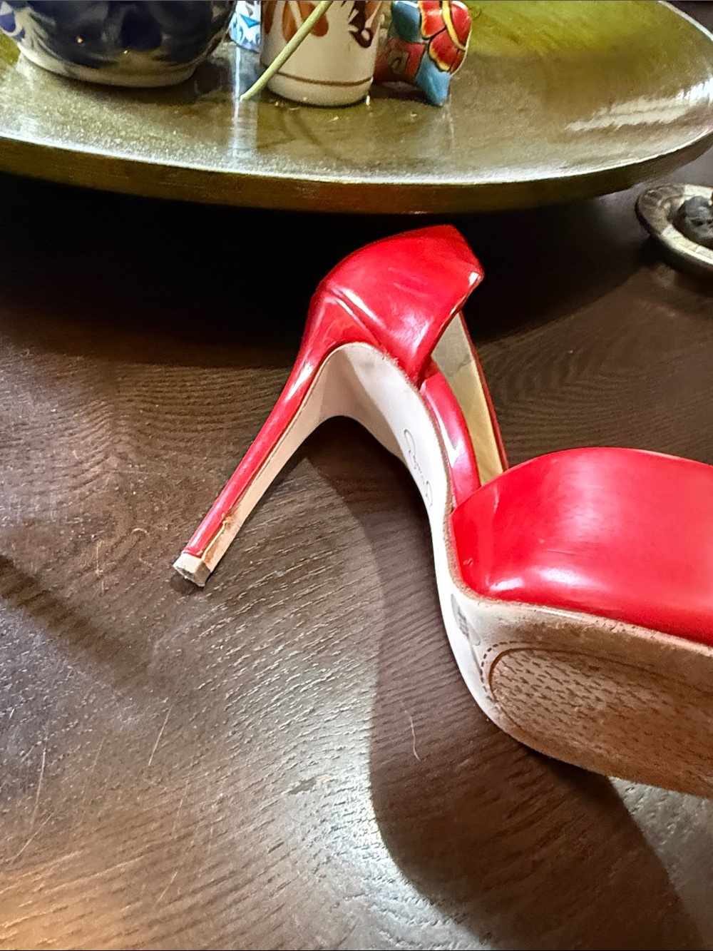Jessica Simpson Red Patent Pointed-Toe Stiletto Pumps - Picture 5 of 12